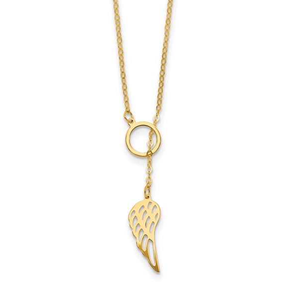 Herco 14K Gold Necklace One Wing