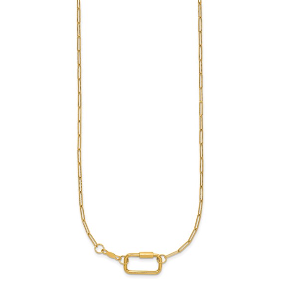 Herco 14K Gold Lock Paperclip Links