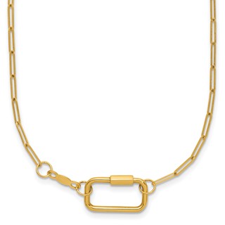 Herco 14K Gold Lock Paperclip Links