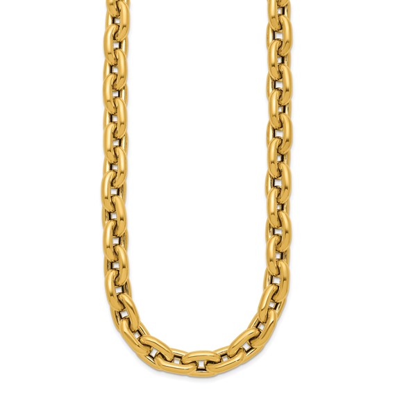Herco 14K Gold Oval Link With Lock