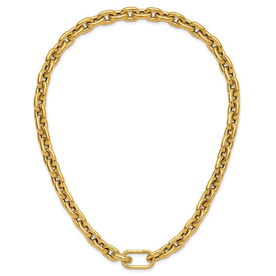 Herco 14K Gold Oval Link With Lock
