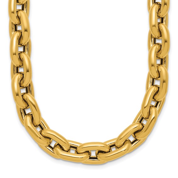 Herco 14K Gold Oval Link With Lock