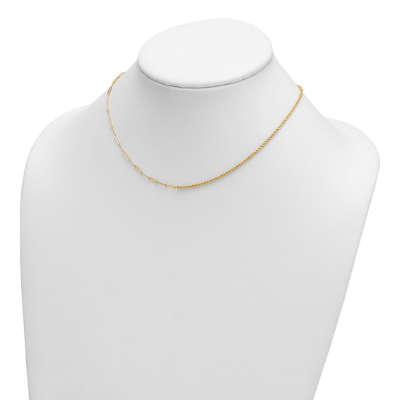 HERCO Gold Mixed Paperclip / Rope Links