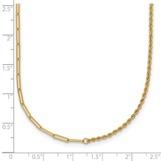 HERCO Gold Mixed Paperclip / Rope Links