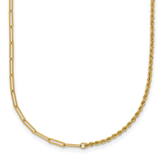 HERCO Gold Mixed Paperclip / Rope Links