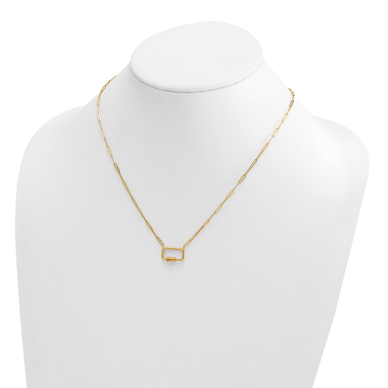HERCO Gold Paperclip with Lock Necklaces