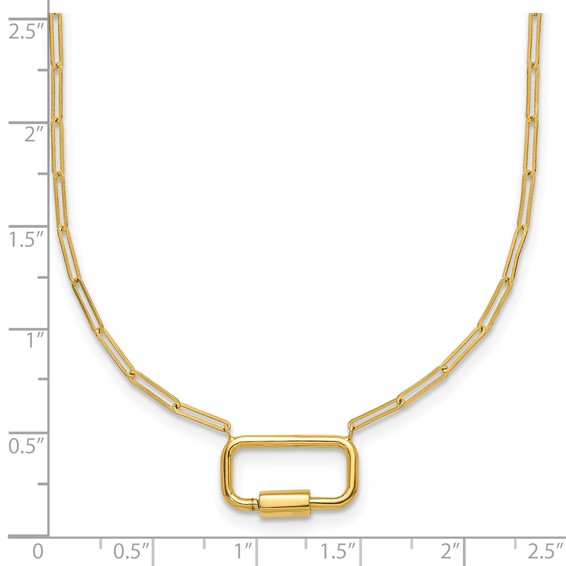 HERCO Gold Paperclip with Lock Necklaces