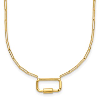 HERCO Gold Paperclip with Lock Necklaces