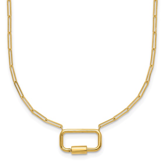 HERCO Gold Paperclip with Lock Necklaces