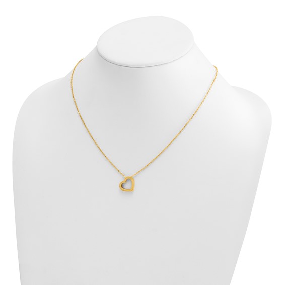 HERCO Gold Open Heart on Chain Necklaces