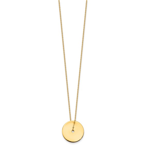 Herco 14K Gold Round Plate 18.5mm