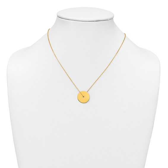 Herco 14K Gold Round Plate 18.5mm