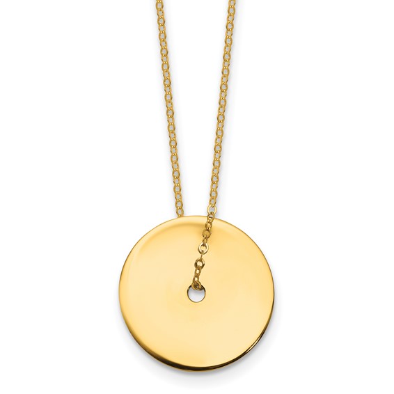 Herco 14K Gold Round Plate 18.5mm