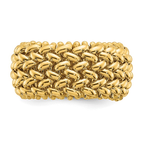 Herco 14K Polished 9.5mm Mesh Ring