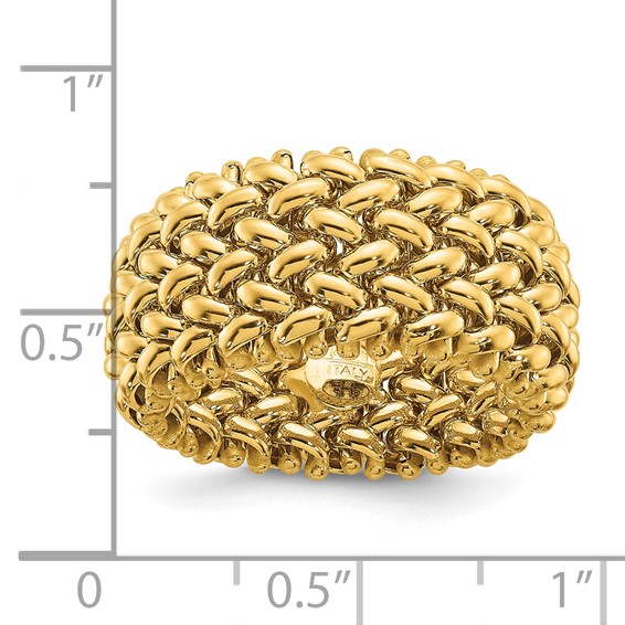 Herco 14K Polished 9.5mm Mesh Ring