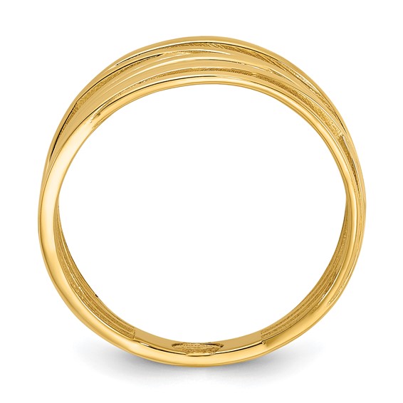 Herco 14K Polished Criss Cross Ring