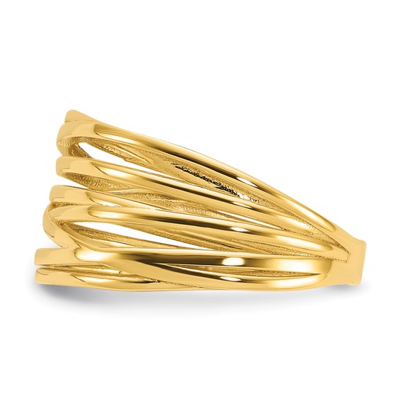 Herco 14K Polished Criss Cross Ring
