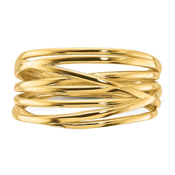 Herco 14K Polished Criss Cross Ring
