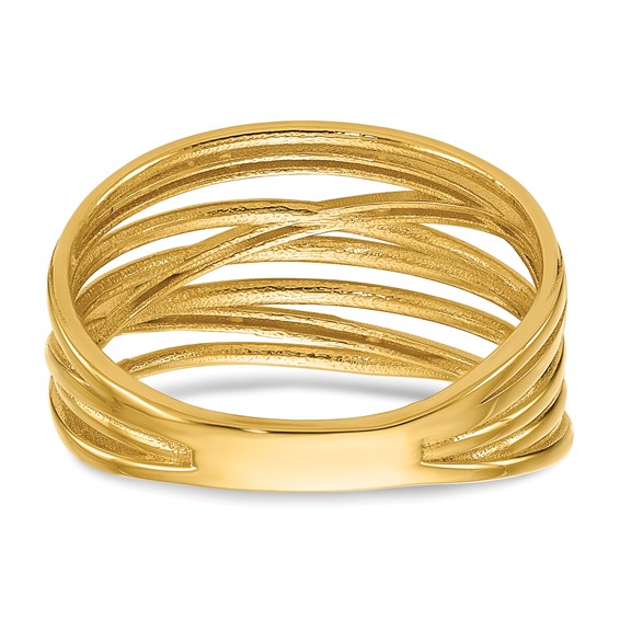 Herco 14K Polished Criss Cross Ring