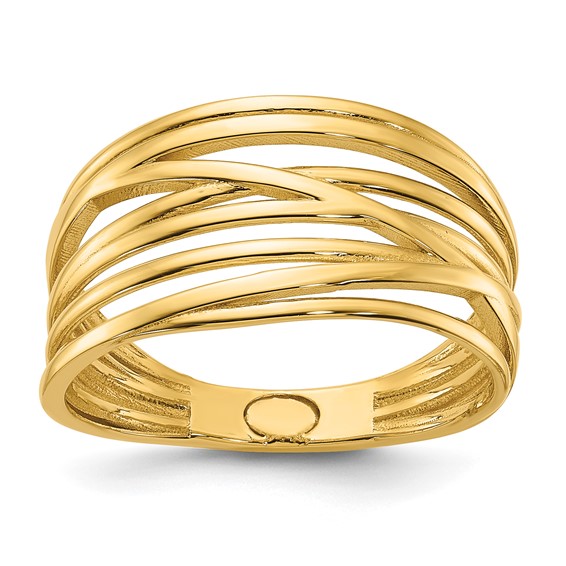 Herco 14K Polished Criss Cross Ring