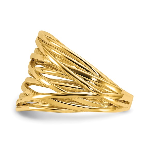 Herco 14K Polished Criss Cross Ring