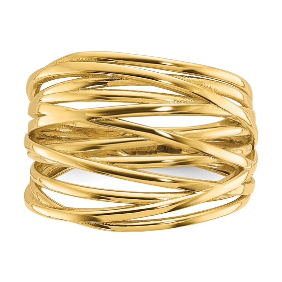 Herco 14K Polished Criss Cross Ring