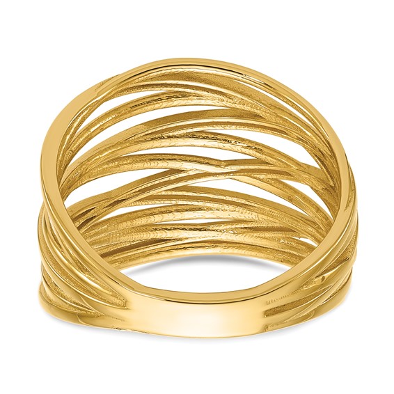 Herco 14K Polished Criss Cross Ring