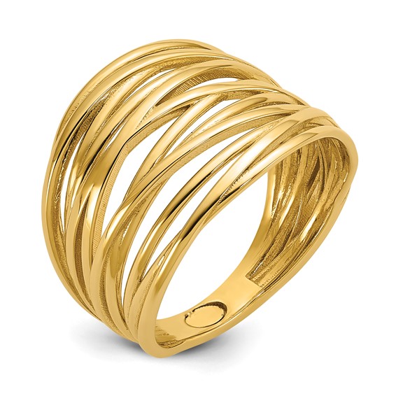 Herco 14K Polished Criss Cross Ring