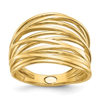 Herco 14K Polished Criss Cross Ring