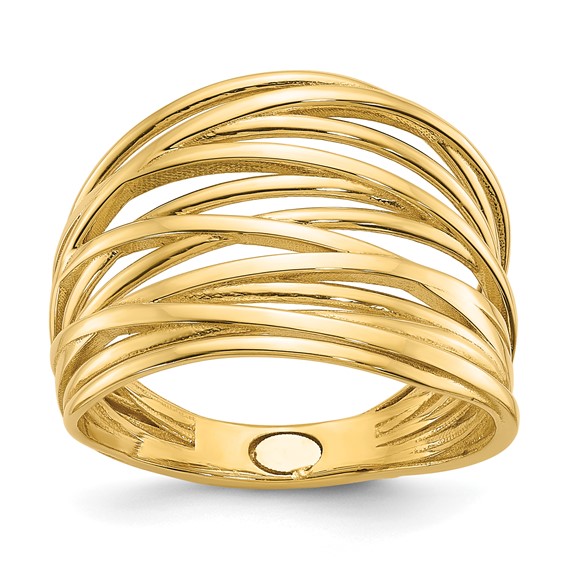Herco 14K Polished Criss Cross Ring
