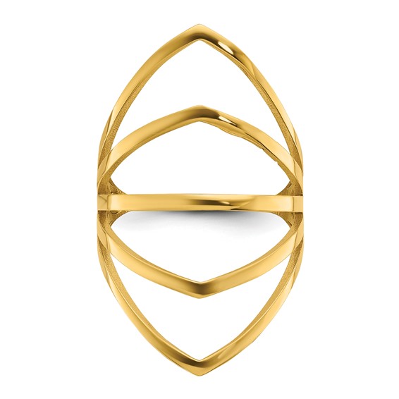 Herco 14K Polished Fancy 5 Bar Ring