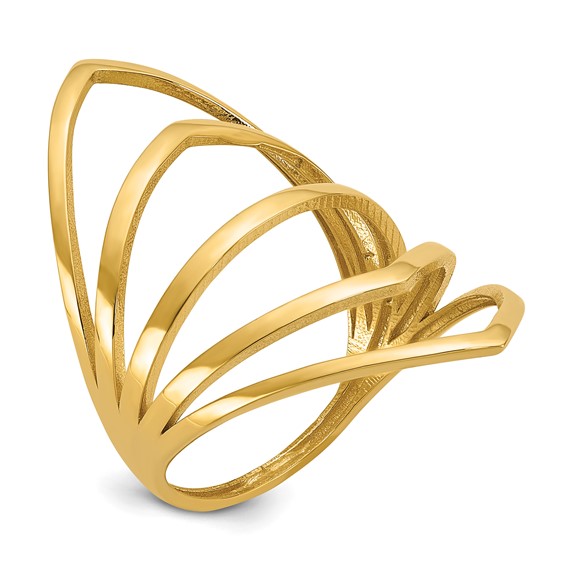 Herco 14K Polished Fancy 5 Bar Ring