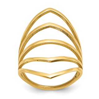 Herco 14K Polished Fancy 5 Bar Ring