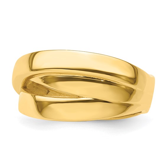 Herco 14K Polished Wide Criss Cross Ring