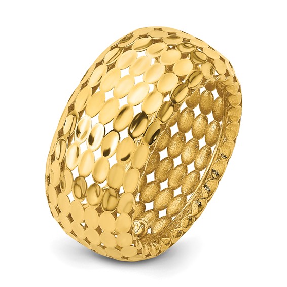 Herco 14K Polished and Textured Fancy Ring