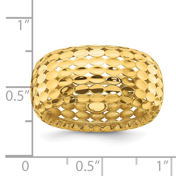 Herco 14K Polished and Textured Fancy Ring