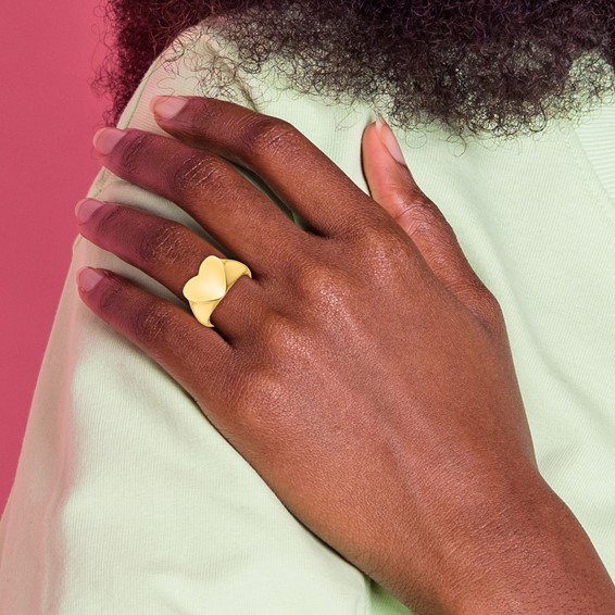 Herco 14K Polished Heart Signet Size 6 Ring