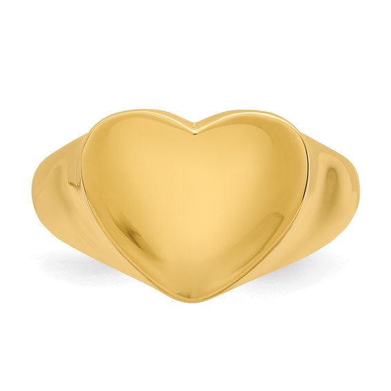 Herco 14K Polished Heart Signet Size 6 Ring
