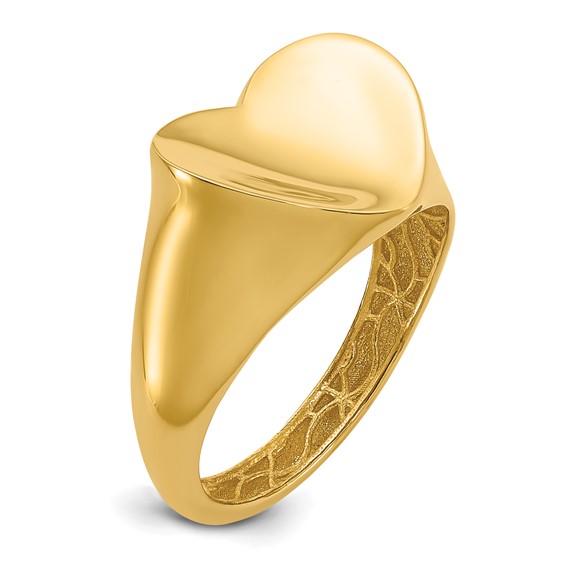 Herco 14K Polished Heart Signet Size 6 Ring