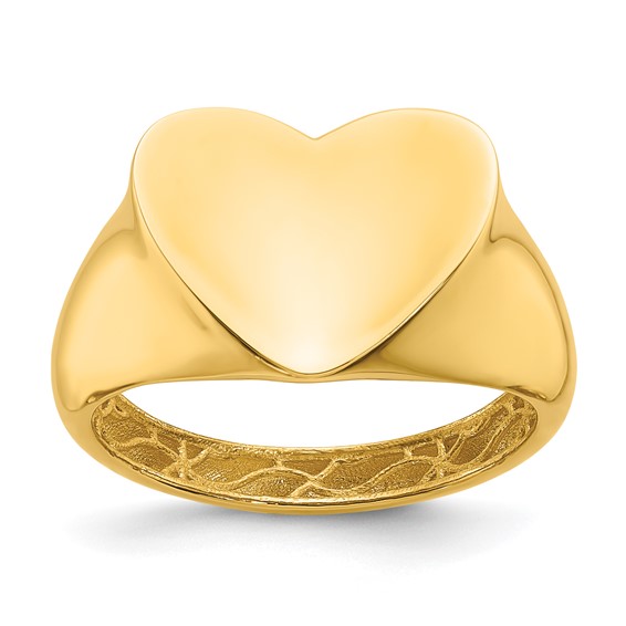 Herco 14K Polished Heart Signet Size 6 Ring