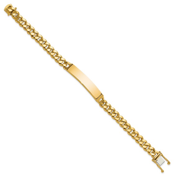 Herco Gold Solid Customizable Curb Link ID Bracelets