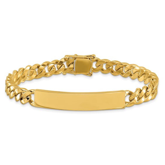 Herco Gold Solid Customizable Curb Link ID Bracelets