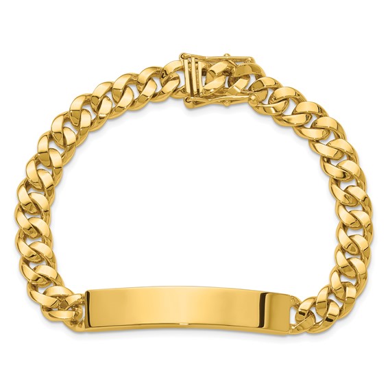 Herco Gold Solid Customizable Curb Link ID Bracelets