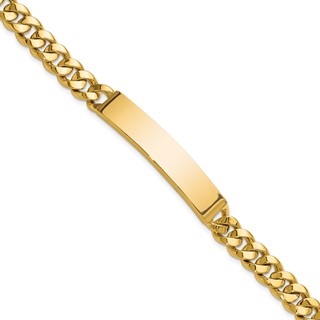Herco Gold Solid Customizable Curb Link ID Bracelets