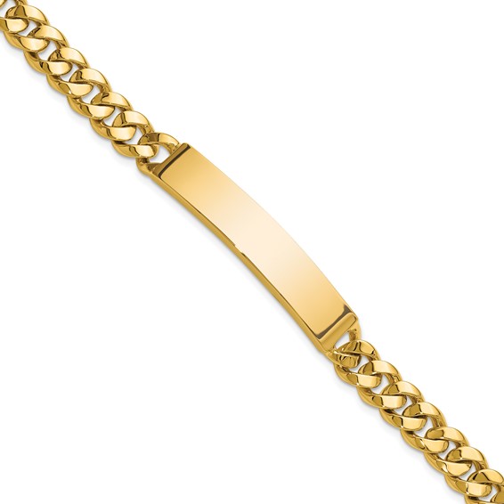 Herco Gold Solid Customizable Curb Link ID Bracelets