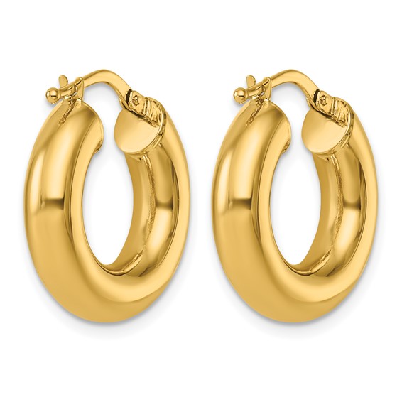 Herco Gold Polished 5.00mm Hoop Earrings