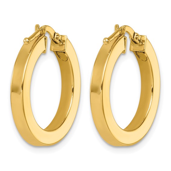 Herco Gold Polished 3.00mm Hoop Earrings