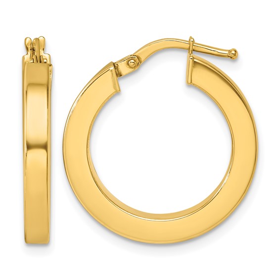 Herco Gold Polished 3.00mm Hoop Earrings