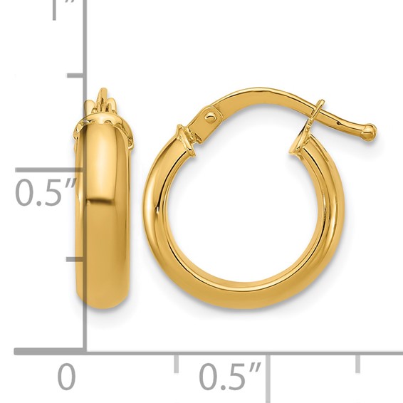 HERCO Gold Polished Hoop Earrings