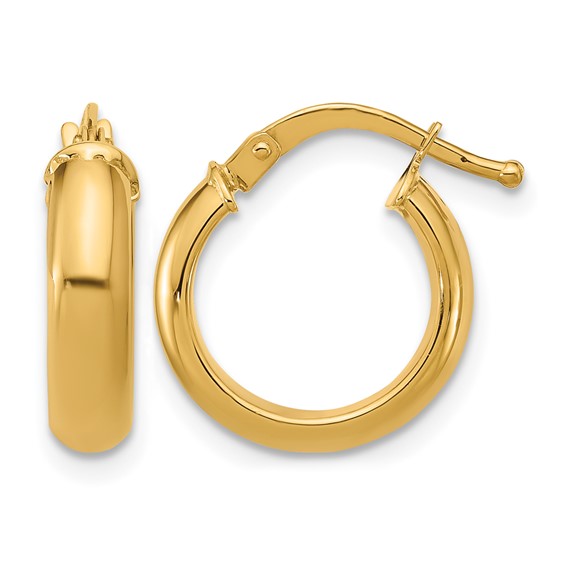 HERCO Gold Polished Hoop Earrings